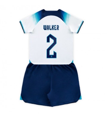 England Kyle Walker #2 Replica Home Stadium Kit for Kids World Cup 2022 Short Sleeve (+ pants)